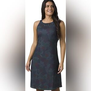 pRana Skypath Dress Size S Womens Deep Pine Dotty Twist Performance NWT